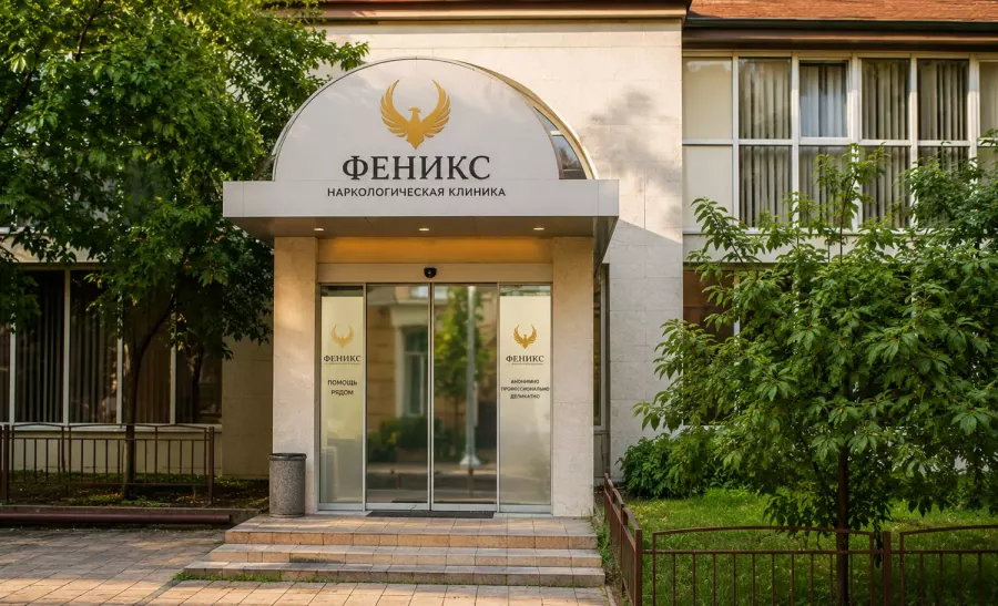 Вход в наркологическую клинику «Феникс» в Ветлуге
